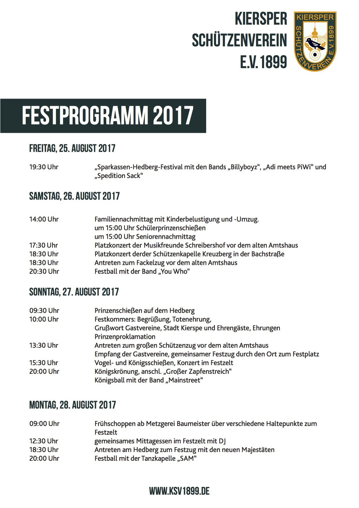 Festprogramm 2017